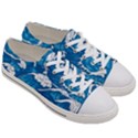 Seamless Pattern With Colorful Bush Roses Men s Low Top Canvas Sneakers View3