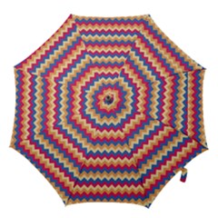 Zigzag Pattern Seamless Zig Zag Background Color Hook Handle Umbrellas (medium) by Ket1n9