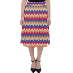 Zigzag Pattern Seamless Zig Zag Background Color Classic Midi Skirt by Ket1n9