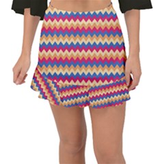 Zigzag Pattern Seamless Zig Zag Background Color Fishtail Mini Chiffon Skirt by Ket1n9