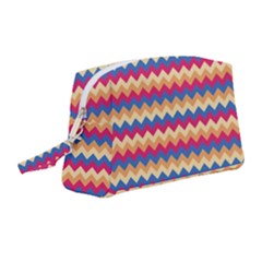 Zigzag Pattern Seamless Zig Zag Background Color Wristlet Pouch Bag (medium) by Ket1n9