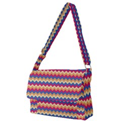 Zigzag Pattern Seamless Zig Zag Background Color Full Print Messenger Bag (l) by Ket1n9