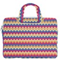 Zigzag Pattern Seamless Zig Zag Background Color MacBook Pro 16  Double Pocket Laptop Bag  View2