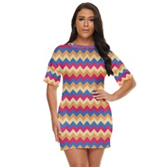 Zigzag Pattern Seamless Zig Zag Background Color Just Threw It On Dress by Ket1n9