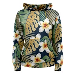 Seamless Pattern With Tropical Strelitzia Flowers Leaves Exotic Background Women s Pullover Hoodie by Ket1n9