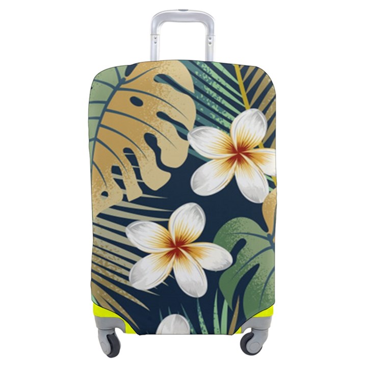 Seamless Pattern With Tropical Strelitzia Flowers Leaves Exotic Background Luggage Cover (Medium)