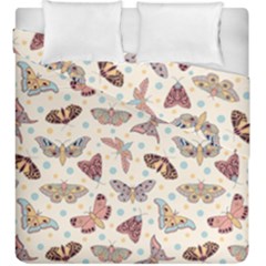 Pattern With Butterflies Moths Duvet Cover Double Side (king Size) by Ket1n9