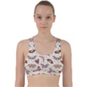 Pattern With Butterflies Moths Back Weave Sports Bra View1