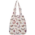 Pattern With Butterflies Moths Center Zip Backpack View1