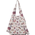 Pattern With Butterflies Moths Center Zip Backpack View2