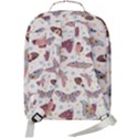 Pattern With Butterflies Moths Double Compartment Backpack View3