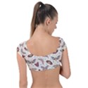 Pattern With Butterflies Moths Cap Sleeve Ring Bikini Top View2