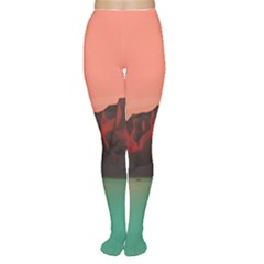 Brown Mountain Illustration Sunset Digital Art Mountains Tights