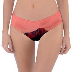 Brown Mountain Illustration Sunset Digital Art Mountains Reversible Classic Bikini Bottoms