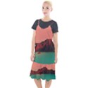 Brown Mountain Illustration Sunset Digital Art Mountains Camis Fishtail Dress View1