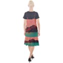 Brown Mountain Illustration Sunset Digital Art Mountains Camis Fishtail Dress View2