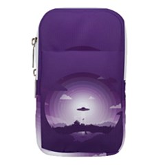 Ufo Illustration Style Minimalism Silhouette Waist Pouch (large) by Cendanart