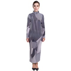 Gray Mountain Illustration Grey Mountain Digital Turtleneck Maxi Dress by Cendanart