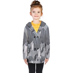 Gray Mountain Illustration Grey Mountain Digital Kids  Double Breasted Button Coat