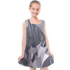 Gray Mountain Illustration Grey Mountain Digital Kids  Cross Back Dress by Cendanart