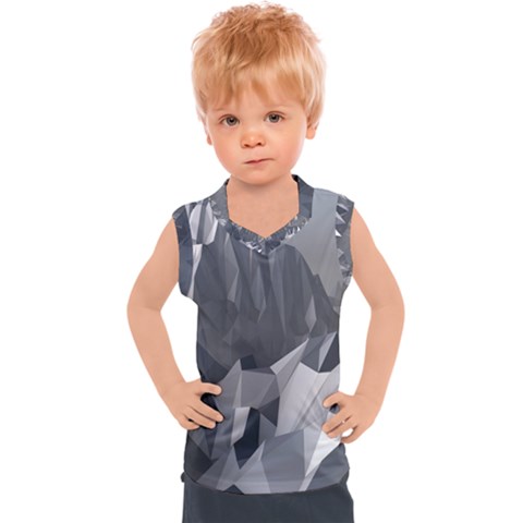 Gray Mountain Illustration Grey Mountain Digital Kids  Sport Tank Top by Cendanart