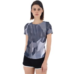 Gray Mountain Illustration Grey Mountain Digital Back Cut Out Sport T-shirt by Cendanart