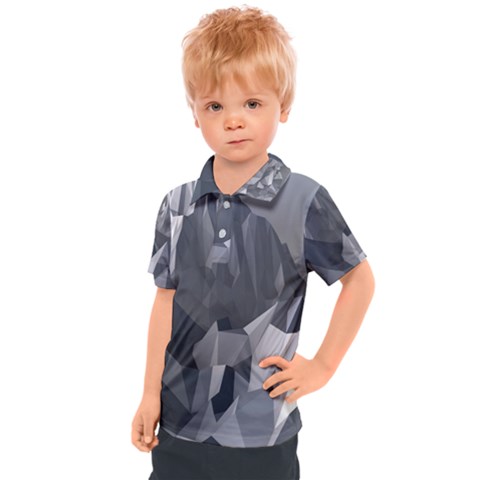 Gray Mountain Illustration Grey Mountain Digital Kids  Polo T-shirt by Cendanart