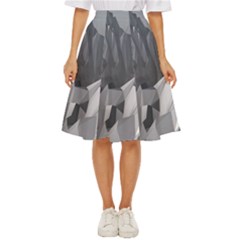 Gray Mountain Illustration Grey Mountain Digital Classic Short Skirt by Cendanart