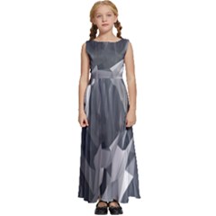 Gray Mountain Illustration Grey Mountain Digital Kids  Satin Sleeveless Maxi Dress by Cendanart