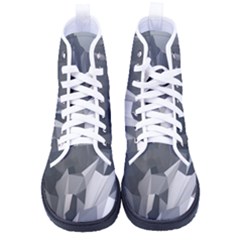 Gray Mountain Illustration Grey Mountain Digital Kid s High-top Canvas Sneakers by Cendanart