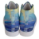 Mountains And Trees Illustration Painting Clouds Sky Landscape Men s Hi-Top Skate Sneakers View4