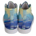 Mountains And Trees Illustration Painting Clouds Sky Landscape Women s Hi-Top Skate Sneakers View4