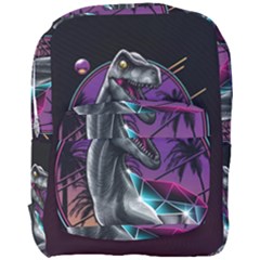 Style Dinosaur  80s Synth Retrowave Full Print Backpack by Cendanart