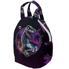 Style Dinosaur  80s Synth Retrowave Travel Backpack by Cendanart