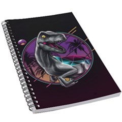 Style Dinosaur  80s Synth Retrowave 5 5  X 8 5  Notebook by Cendanart