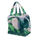 Green And White Polygonal Mountain Boxy Hand Bag View2