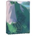 Green And White Polygonal Mountain Playing Cards Single Design (Rectangle) with Custom Box View1