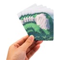 Green And White Polygonal Mountain Playing Cards Single Design (Rectangle) with Custom Box View3