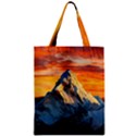 Snow Capped Mountain Himalayas Clouds Landscape Nature Zipper Classic Tote Bag View1