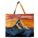 Snow Capped Mountain Himalayas Clouds Landscape Nature Zipper Large Tote Bag View1