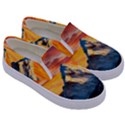 Snow Capped Mountain Himalayas Clouds Landscape Nature Kids  Canvas Slip Ons View3