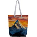 Snow Capped Mountain Himalayas Clouds Landscape Nature Full Print Rope Handle Tote (Small) View2