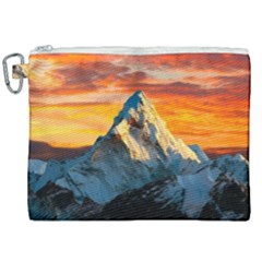 Snow Capped Mountain Himalayas Clouds Landscape Nature Canvas Cosmetic Bag (xxl) by Cendanart