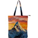 Snow Capped Mountain Himalayas Clouds Landscape Nature Double Zip Up Tote Bag View1