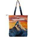 Snow Capped Mountain Himalayas Clouds Landscape Nature Double Zip Up Tote Bag View2