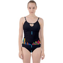 Tetris Game Cut Out Top Tankini Set by Cendanart