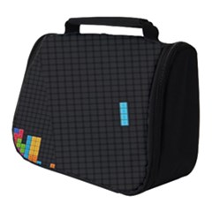 Tetris Game Full Print Travel Pouch (small) by Cendanart