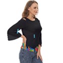 Tetris Game Cut Out Wide Sleeve Top View3