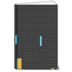 Tetris Game 8  X 10  Hardcover Notebook by Cendanart