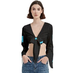 Tetris Game Trumpet Sleeve Cropped Top